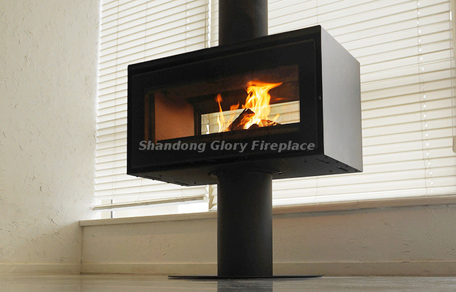 Rotatable wood stove B4 double sided