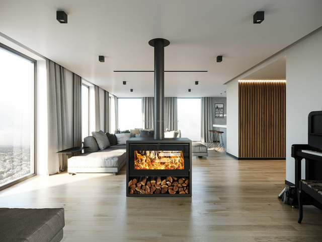 Freestanding wood burning stove 950LB