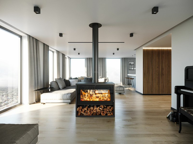 Freestanding wood burning stove 950LB