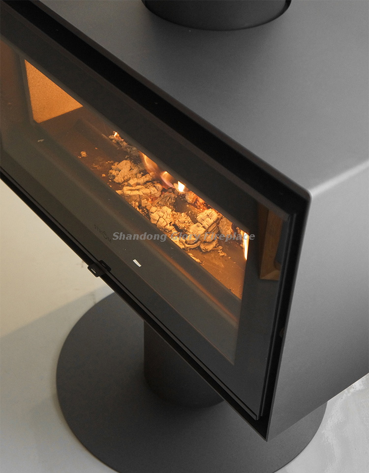 Rotatable wood stove B4 double sided