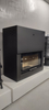 Slide door wood burning stove 14kw F1200L