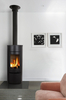 Round wood burning stove 9KW