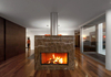 Slide door wood burning stove 14kw F1200L