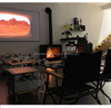 Large glass door wood stove A2 